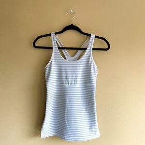 Lululemon Stripe Racerback Tank with Built in Bra